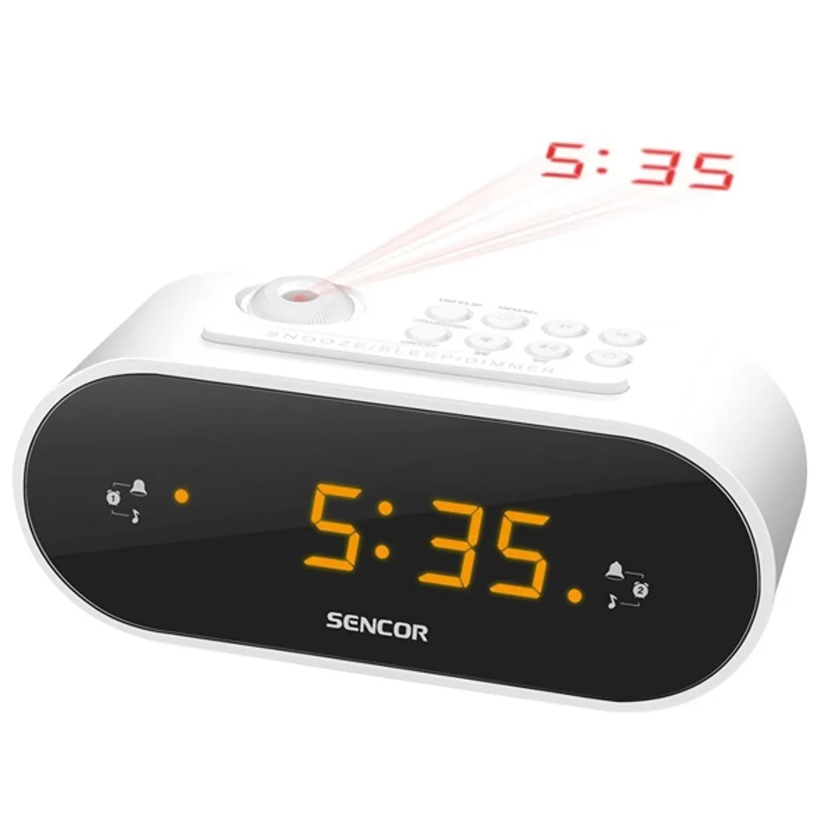 SENCOR 35048703 SRC 3100 W fehér kivetítős rádiós ébresztőóra #1