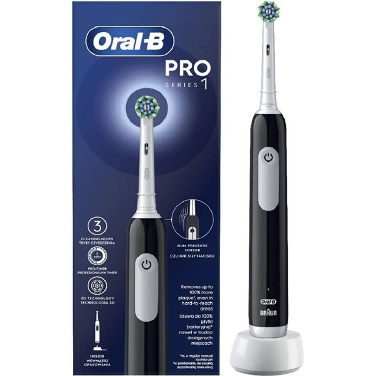 Oral-B 10PO010406 PRO1 Fekete Cross Action elektromos fogkefe #5
