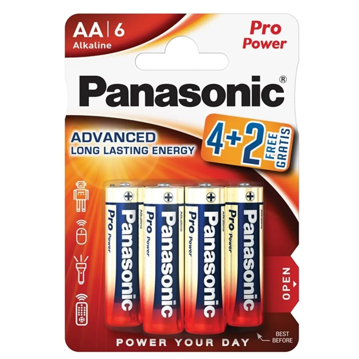 Panasonic LR6PPG-6BP4-2 Pro Power AA ceruza elem alkáli 6 db #1