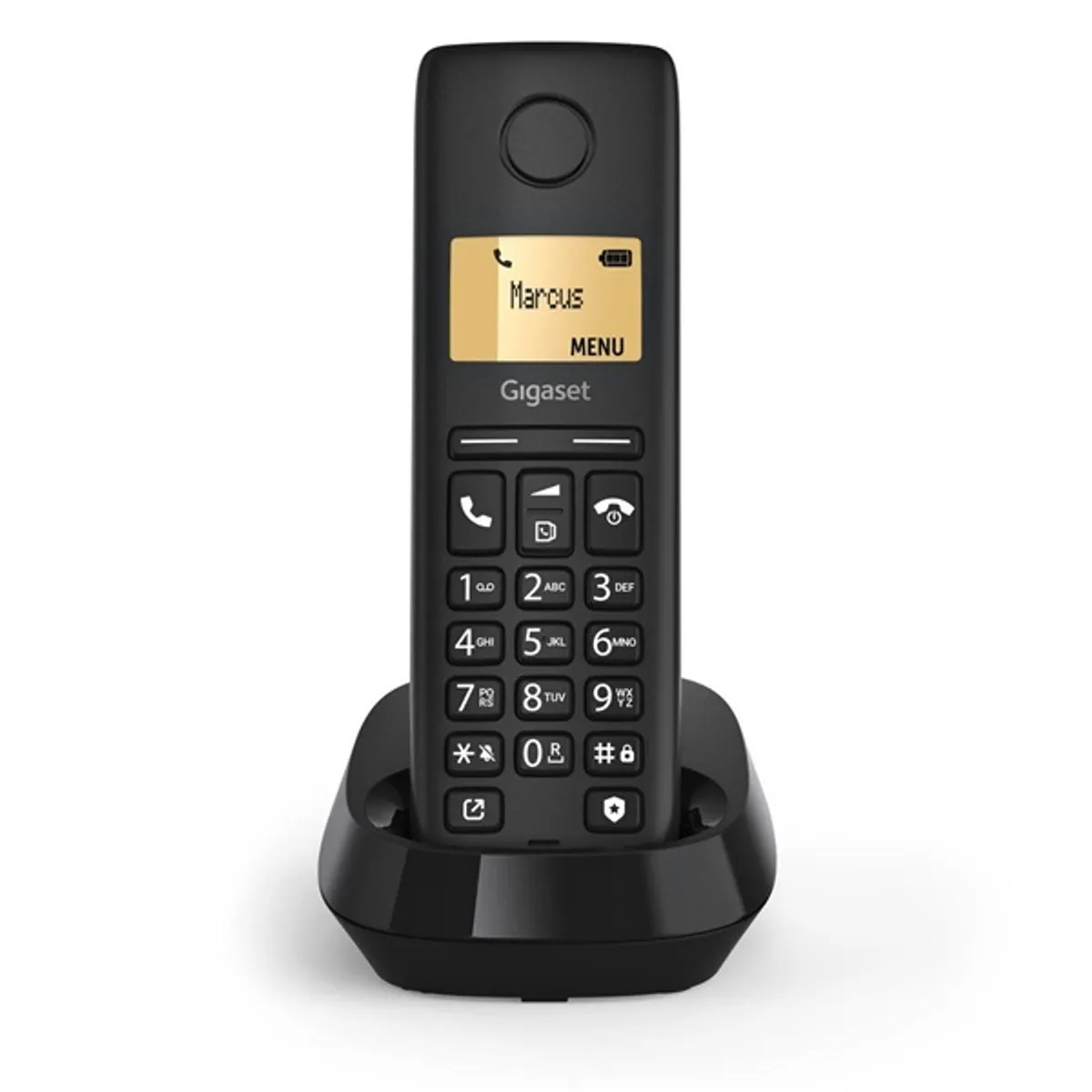 GIGASET S30852-H3105-S201 Pure 100 fekete 1,5" vezeték nélküli kézibeszélővel bővíthető hívófél azonosítás #3