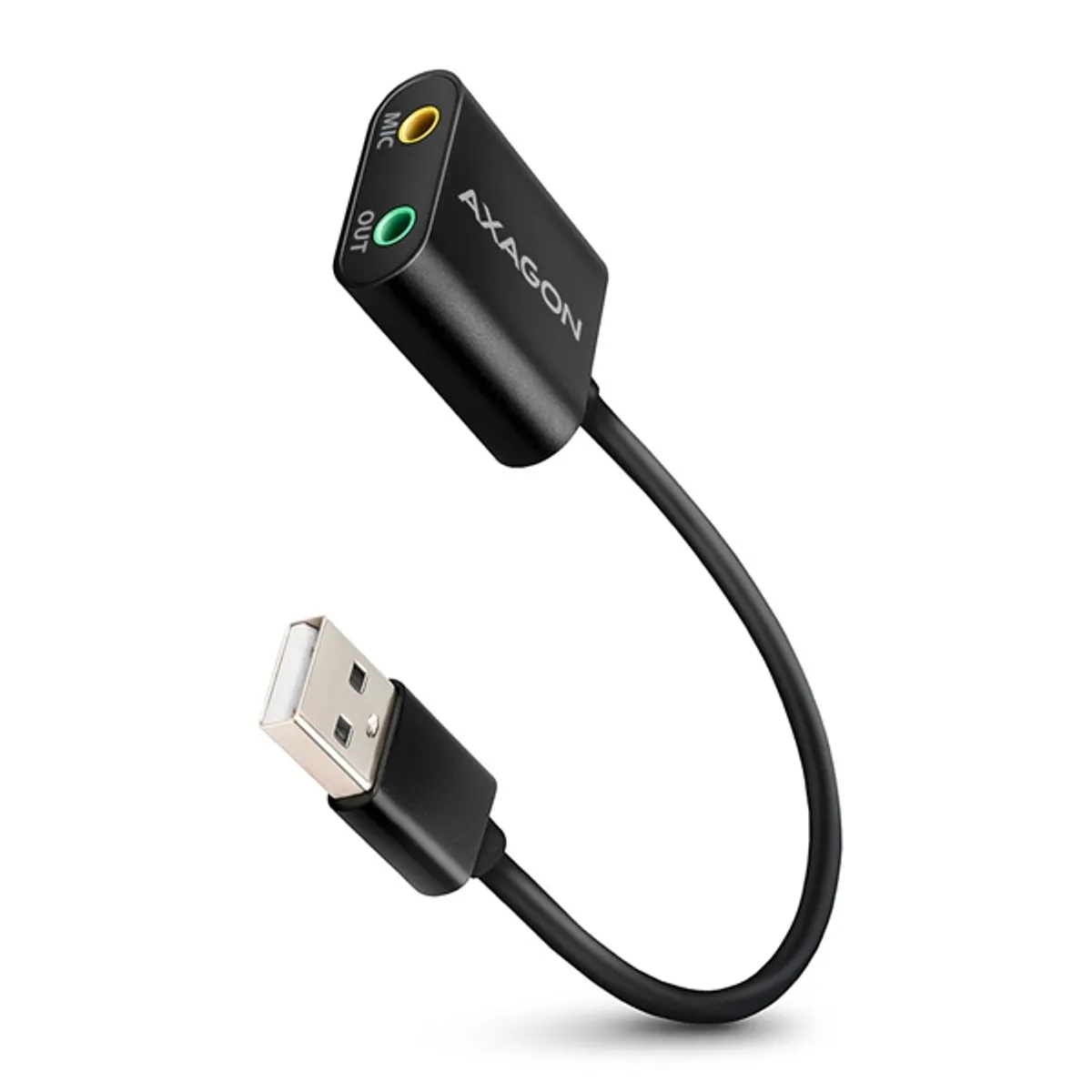 AXAGON ADA-12 USB külső hangkártya 2-csatornás, 3,5mm analóg kimenet és 3,5mm mikrofon bemenet, 44;48 kHz #1