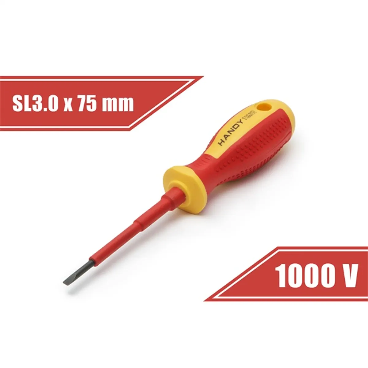 Handy 10560 Csavarhúzó 0,5x3,0x75mm 1000V mágneses fej szigetelt markolat #3