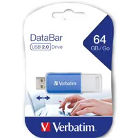 Verbatim 49455 DataBar 64 GB USB 2.0 Type A kupakos kék olvasási 12 MBps írási 5 MBps #3