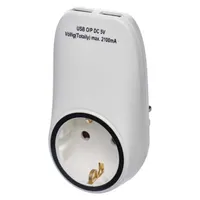 EMOS P0072 aljzat 2x usb schuko fehér #3