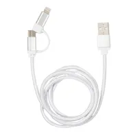 KIKKERLAND US237-SI USB-C to lightning töltő- és adatkábel ezüst 100 cm