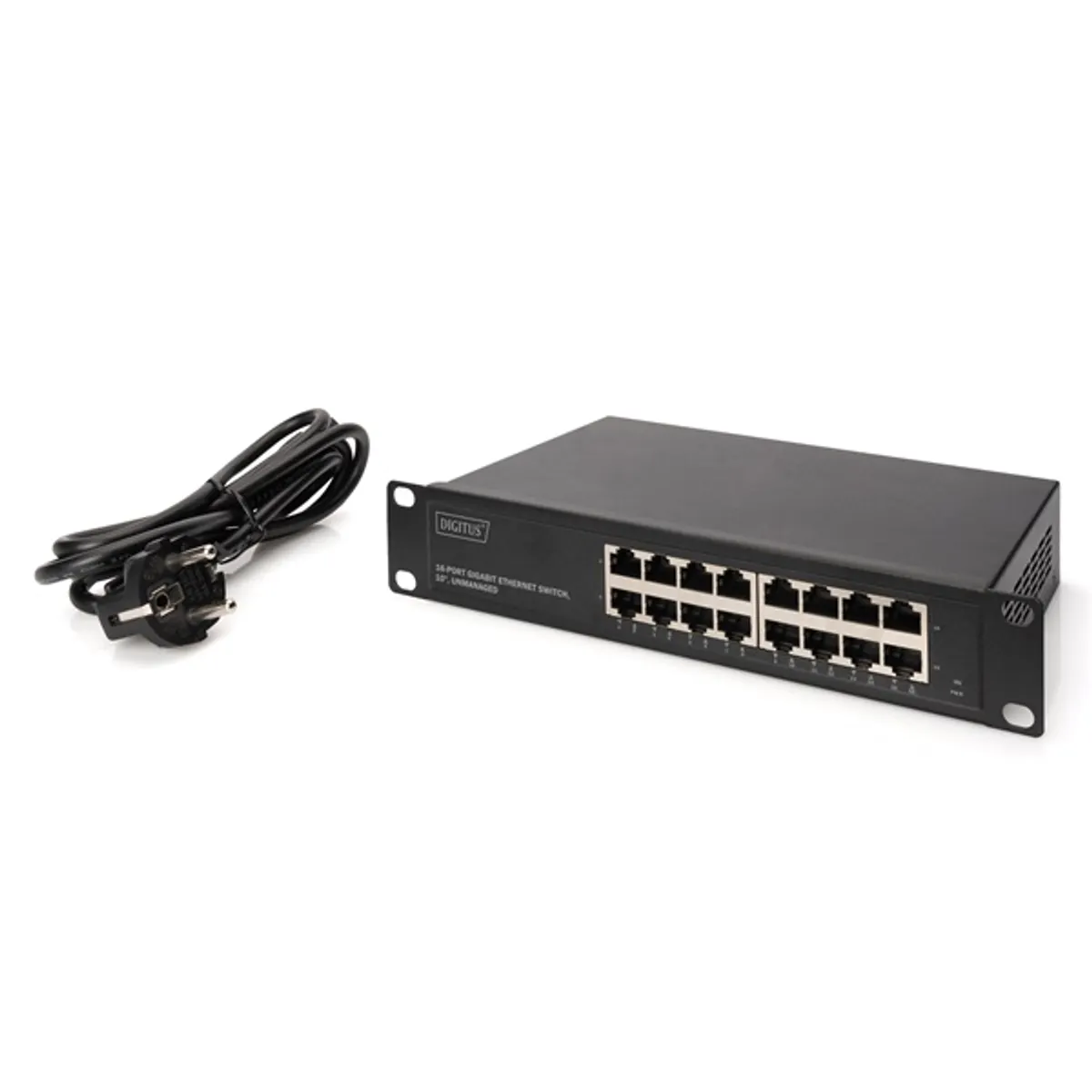 DIGITUS DN-80115 16-portos gigabit Ethernet switch 10" rack, 1U, nem menedzselhető, 100-240V #5