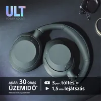 Sony WHULT900NB.CE7 ULT WEAR 40 mm hangszóró, zajszűrő, Bluetooth, multipoint, 30 óra üzemidő, fekete #7