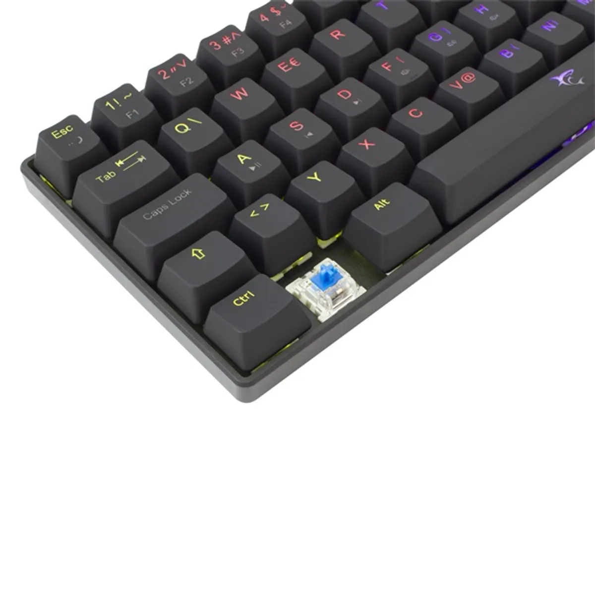 WHITE SHARK WS GK-2022B/BL-US Shinobi 61 billentyűs mechanikus Outemu kék rainbow LED USB-C USA kiosztás #5