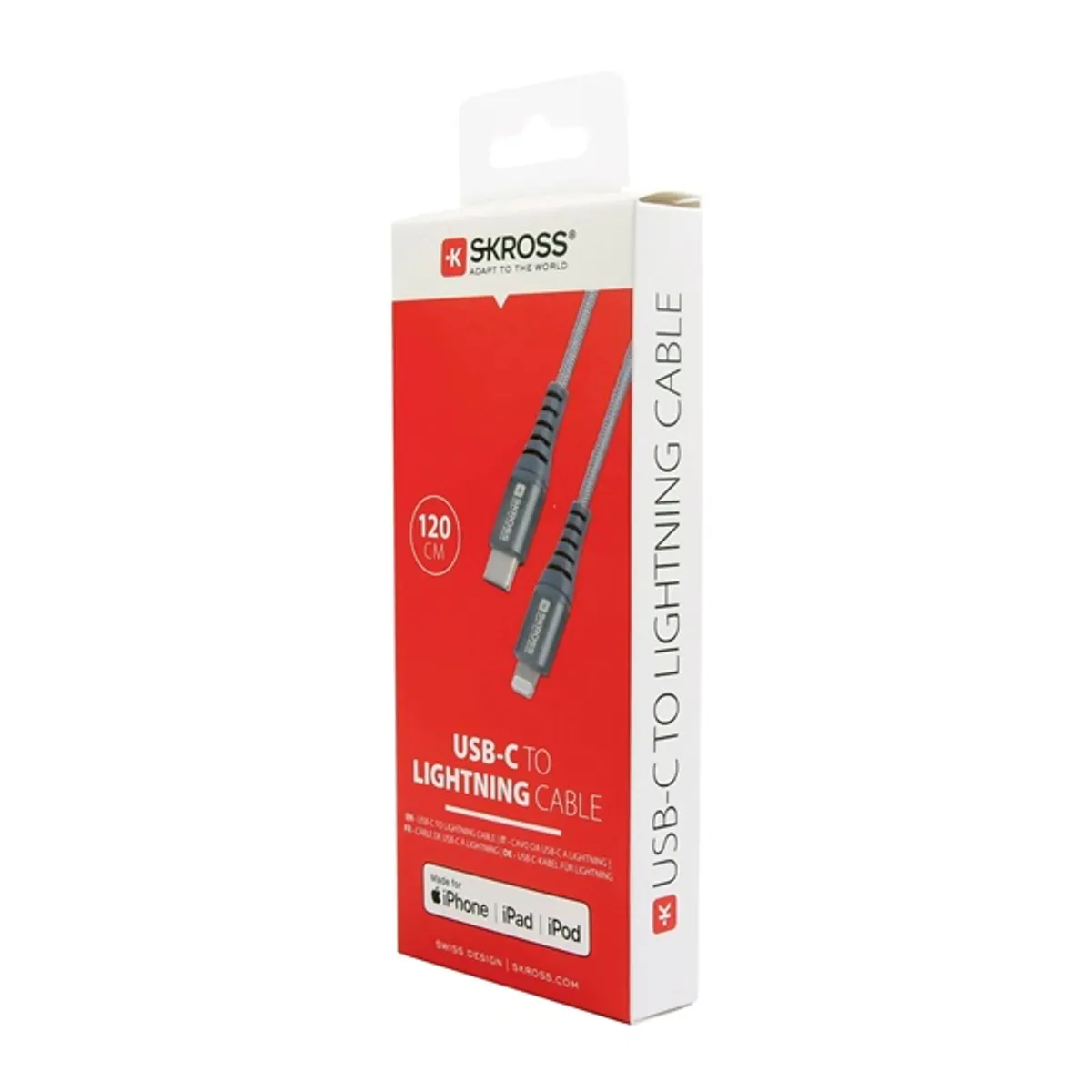 Skross USBC-TO-LIGHT-120-STEEL-1 USB-C to Lightning adat- és töltőkábel 200 cm #3
