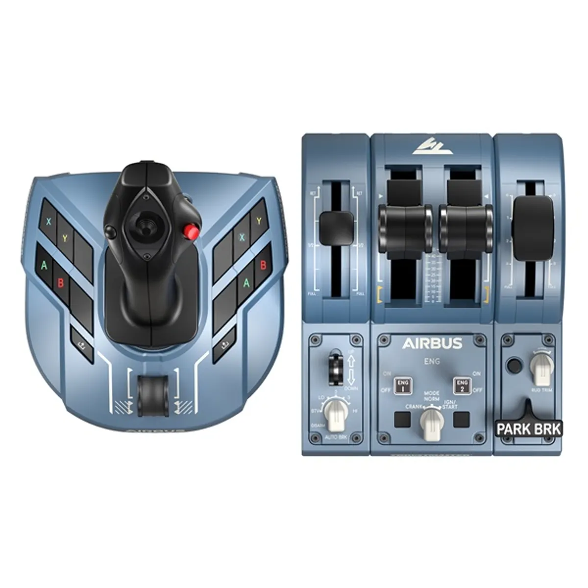 Thrustmaster 4460217 TCA Captain Pack X Airbus Edition Kék, Fekete 21 gombos Vezetékes PC Xbox One Xbox Series oldalsó botkormány és quadrant #5