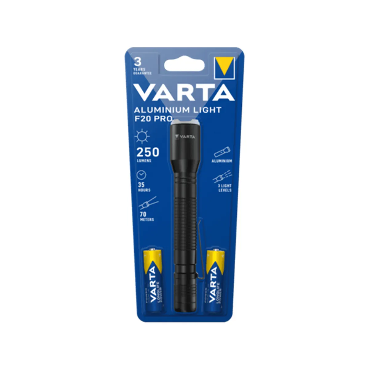VARTA 16607101421 Aluminium Light F20 Pro LED elemlámpa 250 lm 70 m 3 világítási mód ütésálló 1 m #2