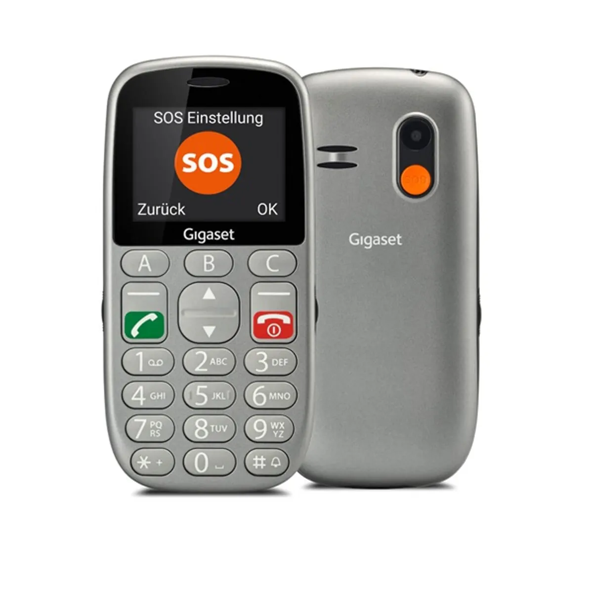 Gigaset S30853-H1177-R601 GL390 senior dual sim 2,2" ezüst SOS gomb #2