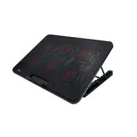 FROGGIEX FX-PC-P2-R HyperCooling Notebook hűtőpad 6 ventilátor USB hub RGB fekete 15.6"
