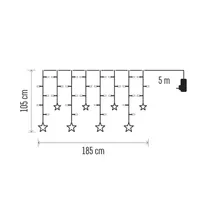 EMOS DCGW12 Fényfüzér függöny LED integrált IP44 beltéri karácsonyi #7