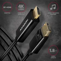AXAGON RVD-HI14C2 DisplayPort to HDMI aktív kábel 180 cm fekete #2