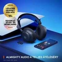 STEELSERIES 61559 Arctis Nova 7P Wireless USB-C Bluetooth 2,4 GHz fekete-kék USB vevőegység 38 óra #6