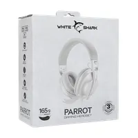White Shark WS GH-2440W-G Parrot-WG 40 mm, 30 ohm, 20-20000 Hz, 121 dB, -38 dB mikrofon, 180 cm kábel, 3,5 mm jack, fehér-szürke #10