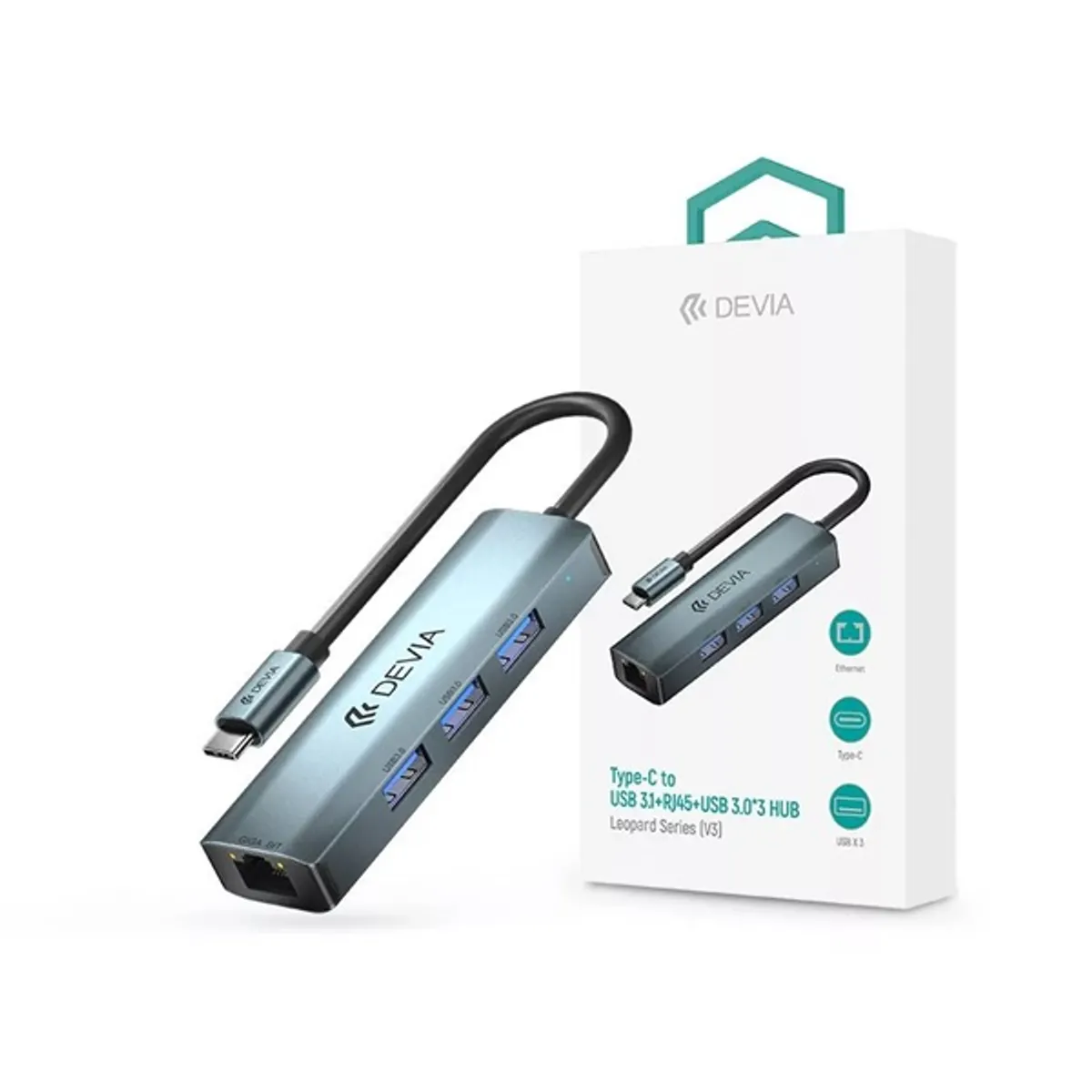 DEVIA ST387982 Leopard series 5 v3 usb c hub 3 usb 3.0 hdmi táp nélküli #1