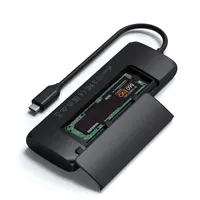 SATECHI ST-UCHSEK USB-C Hybrid Multiport Adapter SSD tok fekete 1x M.2 SATA B-key és B+M-key 2x USB-A 3.1 Gen 2 1x USB-C HDMI 4K #3