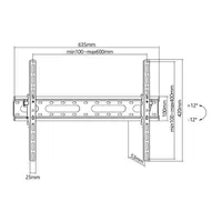 STELL 35055579 SHO 4420 Slim 37"-70" Fekete Dönthető 12 fok VESA 100x100-600x400 #9