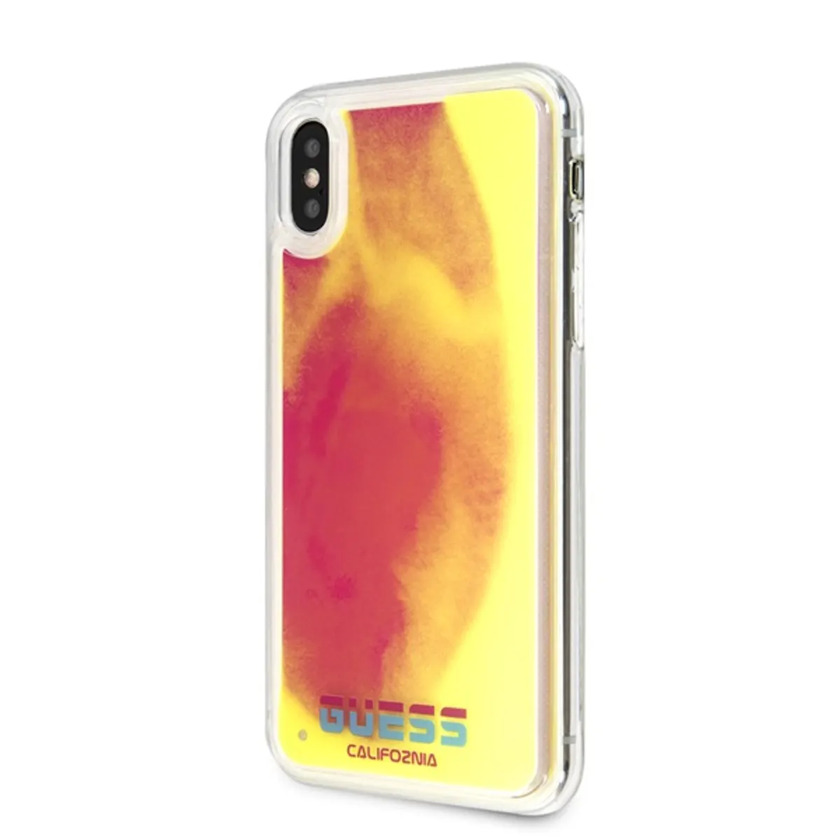 GUESS GUHCPXGLCPI védőtok Apple iPhone X XS 5,8" rózsaszín sárga sötétben világító #1