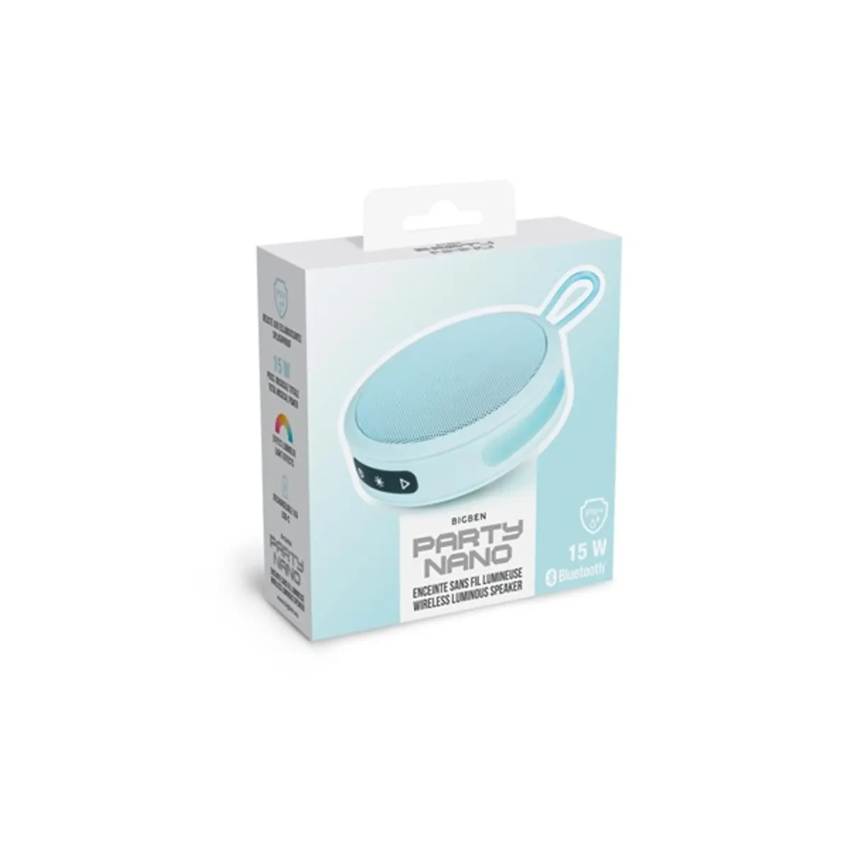 BIGBEN PARTYBTIPNANOBLP Party Nano világító Bluetooth hangszóró kék 15W 1200mAh IP54 USB-C #4