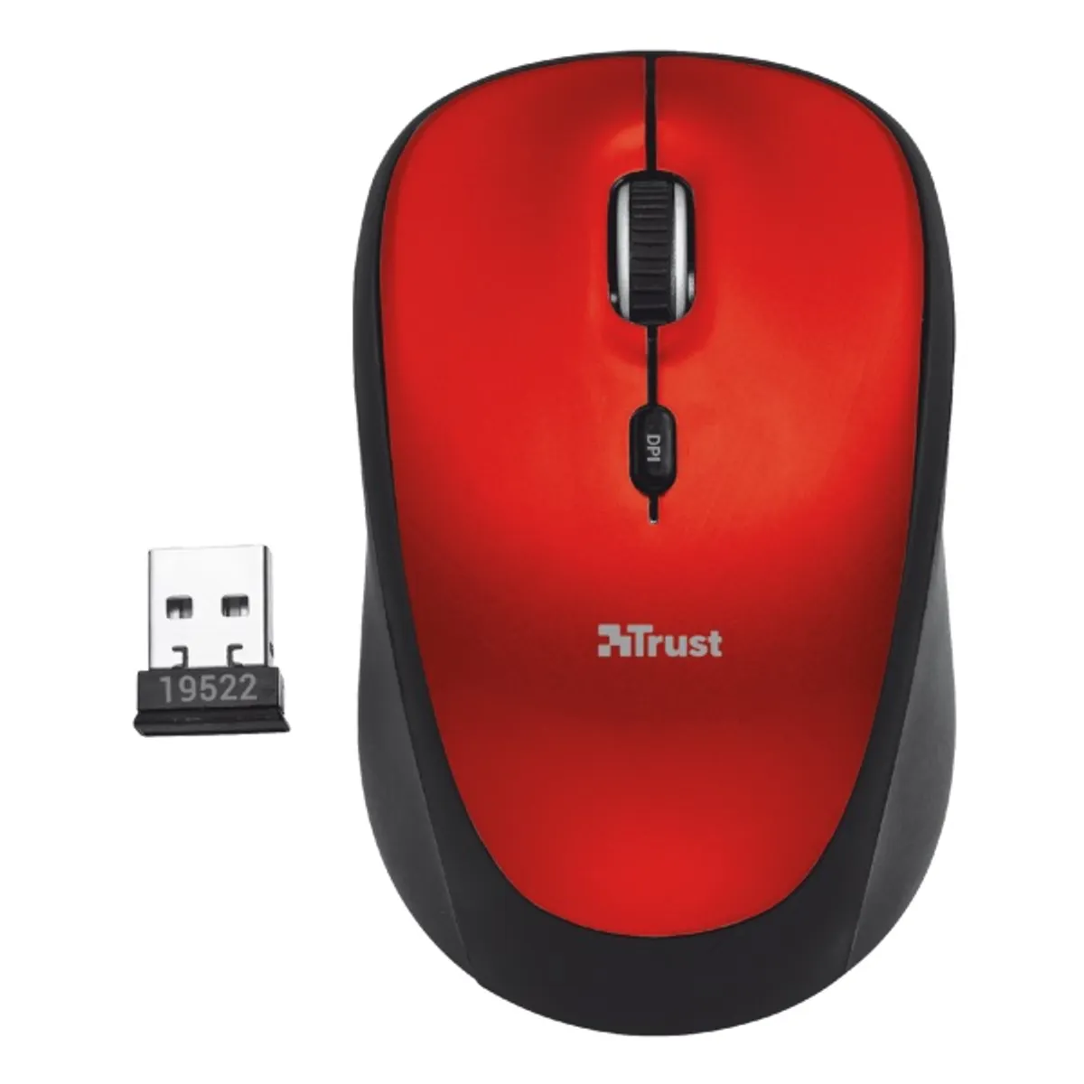 Trust 19522 Yvi 2.4 GHz vezeték nélküli optikai egér 3 gomb dpi 1600 kétkezes #2