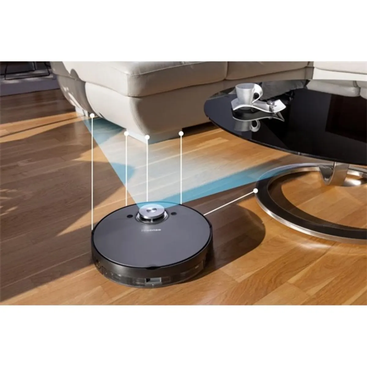 HISENSE 744842 RVCL144ABEVO robotporszívó 8000 Pa 0,5 l víztartály HEPA appvezérlés 360 fokos feltérképezés #9