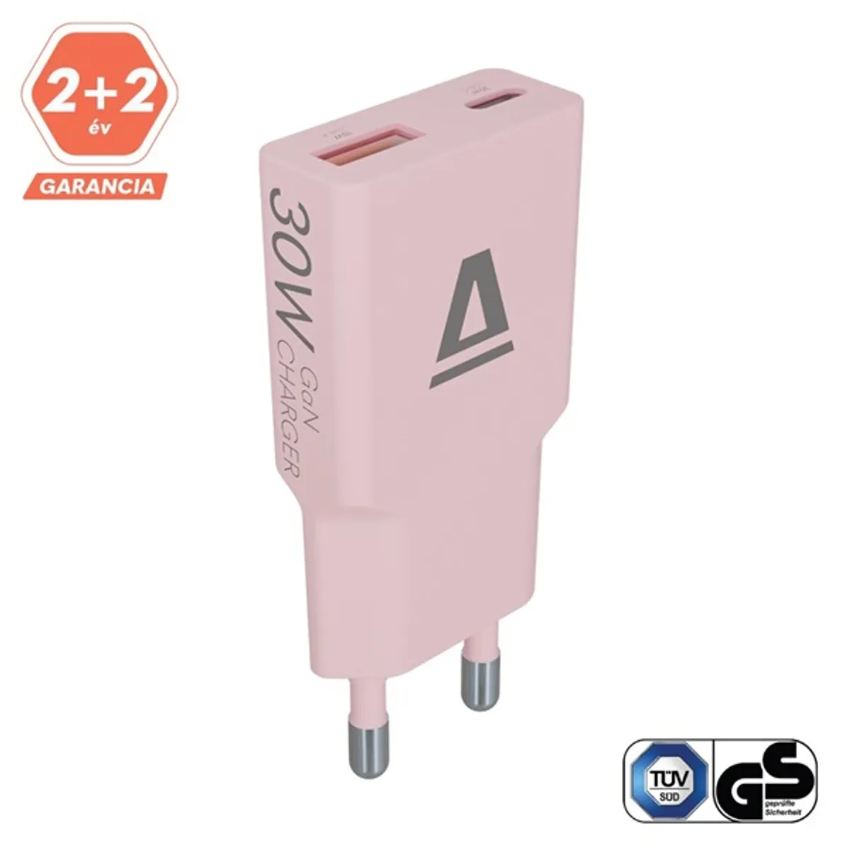 AVAX CH641P NANO SLIM 30W USB-C PD3.0 USB-A QC3.0 rózsaszín #2