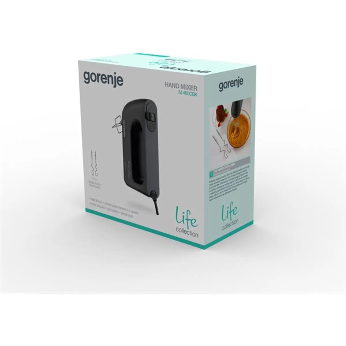 Gorenje 735620 M460CBK fekete kézi mixer 450 W 5 fokozat 130 cm kábel dagasztás keverés #4