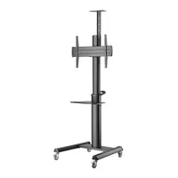 SBOX FS-446-2 mobil tv-állvány fekete 37"-70" vesa 600x400 70 kg 1200-1600 mm billenthető 5° kábelrendező #2