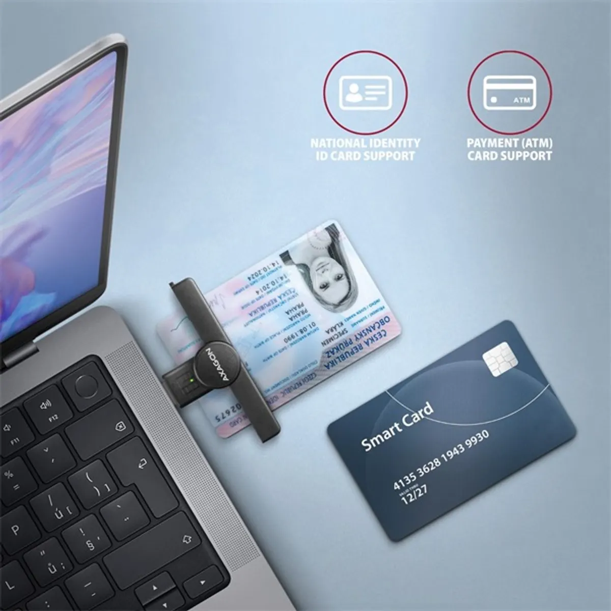 AXAGON CRE-SMPA PocketReader USB 2.0 Smart kártyaolvasó #4