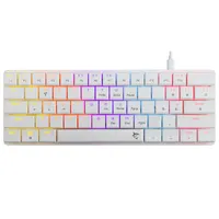 White Shark GK-006211-WR-US Nagamaki fehér 61-62 gombos USB-C piros mechanikus gamer anti-ghosting RGB