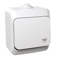 Schneider WDE000513 Cedar Plus IP44 fehér egypólusú nyomó