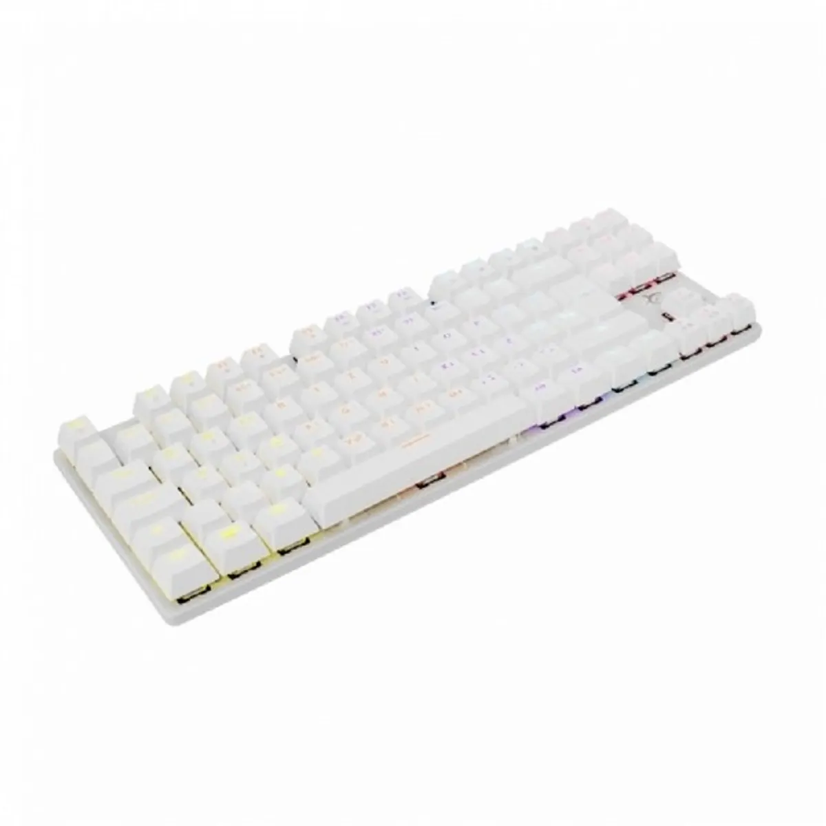White Shark WS GK-2106W-BL-HU COMMANDOS fehér mechanikus magyar kiosztás kék kapcsoló RGB 88 gombos TKL USB hub kábel 150 cm #2