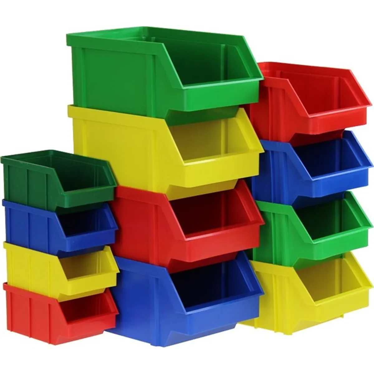 Stalflex BIN-M-R tárolódoboz közepes méretű piros rackszekrényhez #2