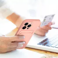 Haffner PT-6852 Card Case Apple iPhone 15 rózsaszín szilikon hátlap kártyatartóval #7