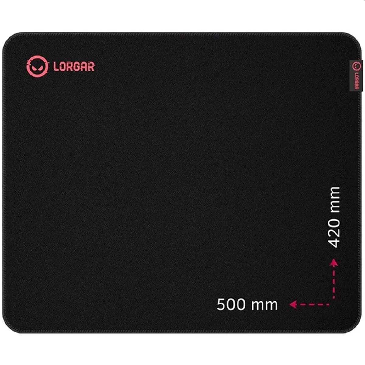 Lorgar LRG-GMP325 Main 325 fekete piros 500x420x3mm csúszásgátló gumitalp #1