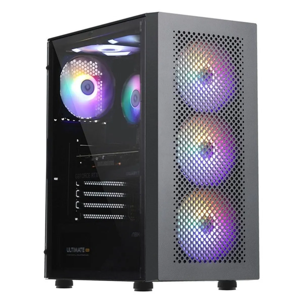 Spire G15 itx edzett üveg fekete USB 3.0 fejhallgató-mikrofon 1x3,5" HDD 2x2,5" SSD 7 bővítőhely max GPU 300 mm #1