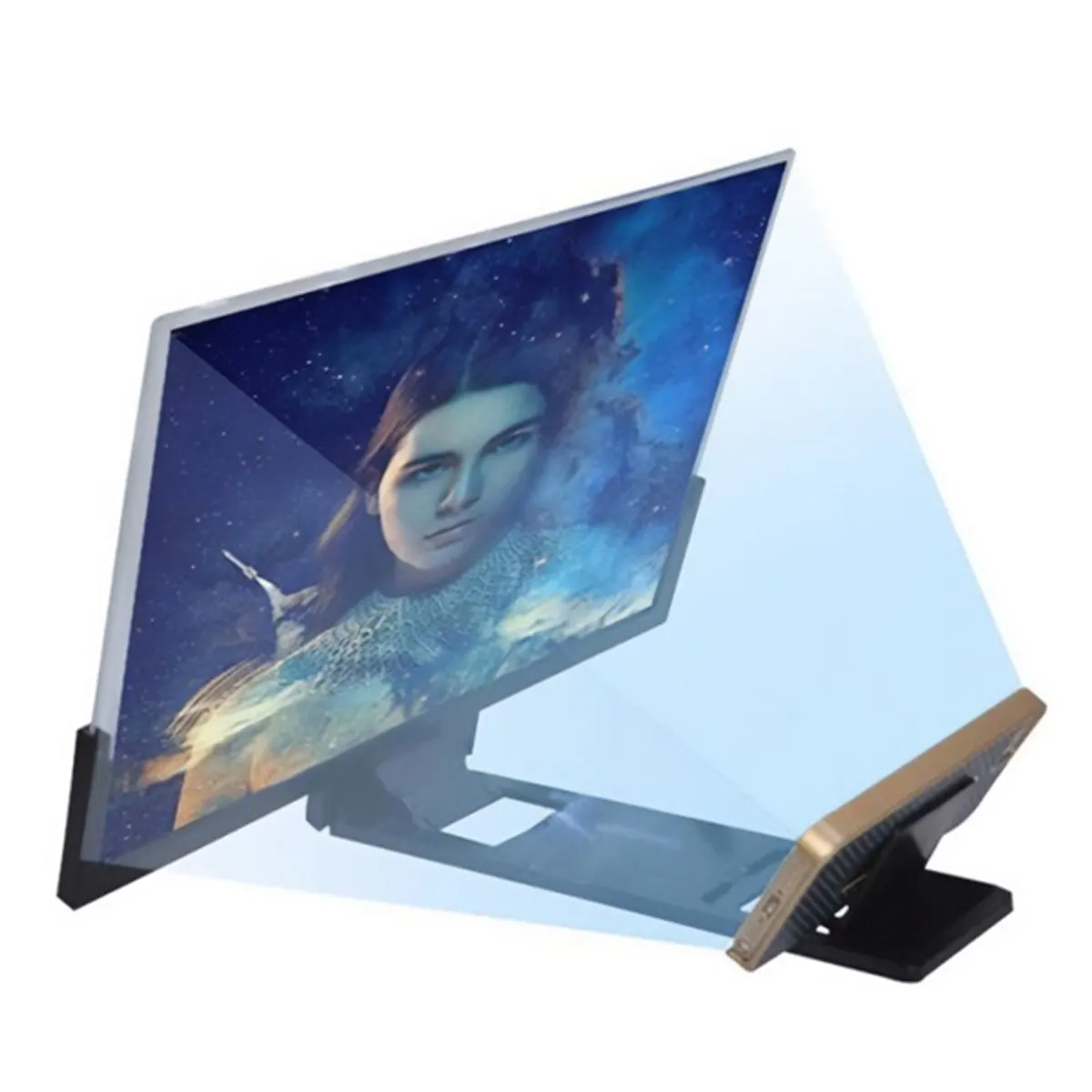 Gigapack GP-111598 képernyő nagyító állvány ABS fekete univerzális asztali 14" #1