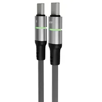 AVAX_CB632 STEELY LED 100 cm USB-C fekete fonott 60W gyorstöltő kábel #3