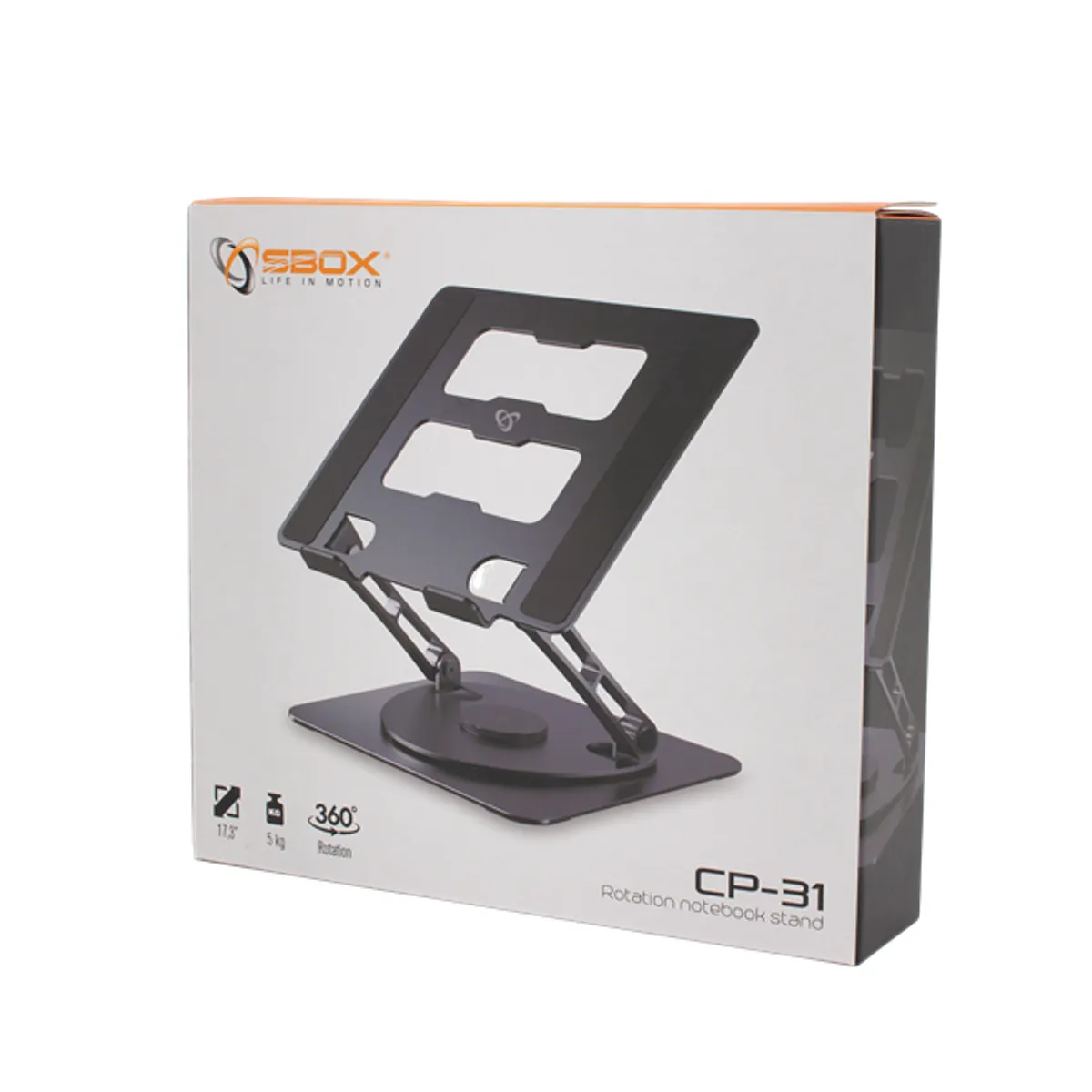 SBOX CP-31 Notebook állvány 360 fokban forgatható 5 kg alumínium szürke #7