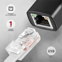 AXAGON ADE-AR usb-a gigabit ethernet adapter fekete 15 cm rj45 usb 3.2 a #2