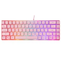 White Shark WS GK-2201P-US Ronin rózsaszín 68-billentyűs membrán USB 2.0 RGB hátvilágítás 1,5 m US kiosztás