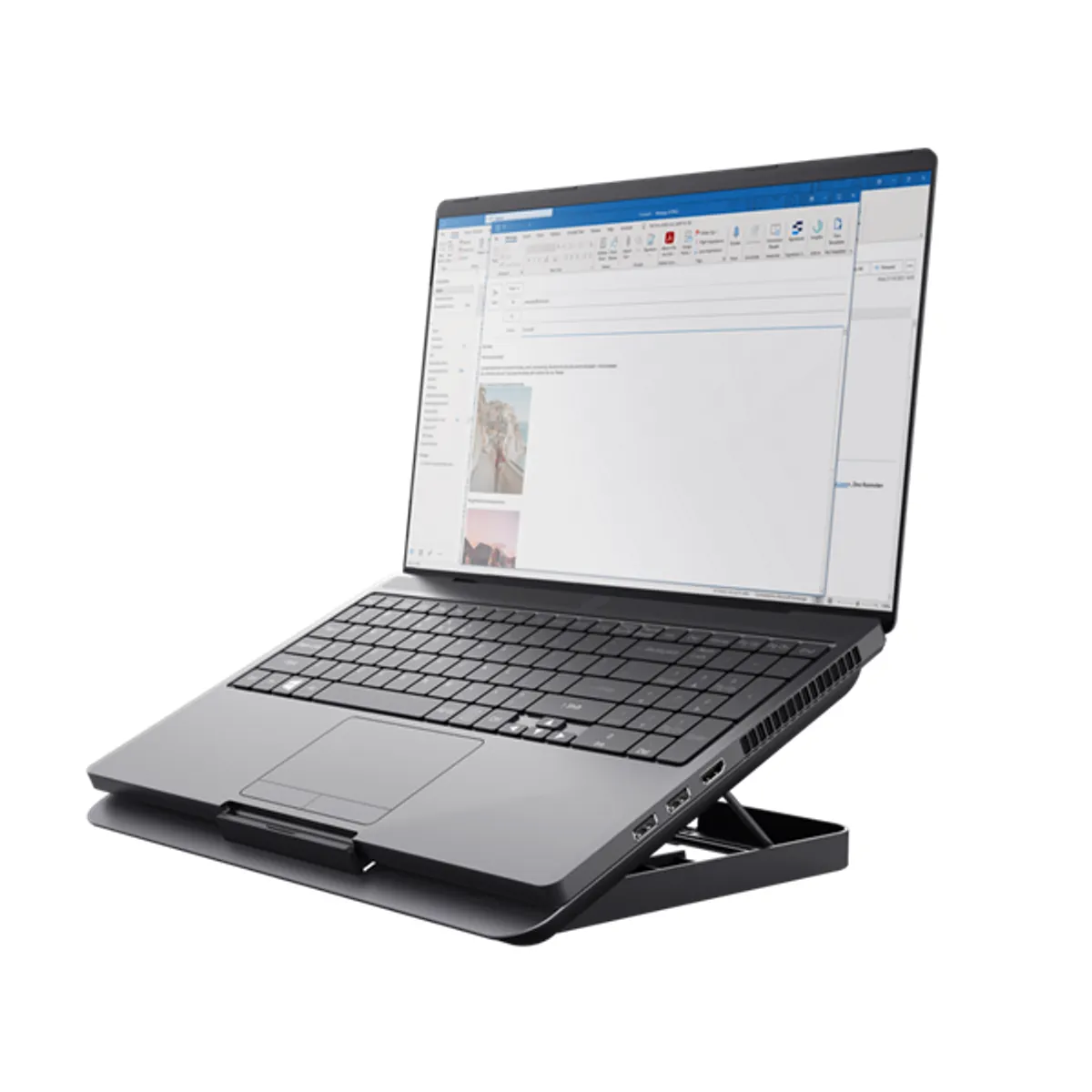 Trust 24613 Exto notebook hűtőpad szürke ABS alumínium 350x255 1 ventilátor 650 RPM 35 dB #4