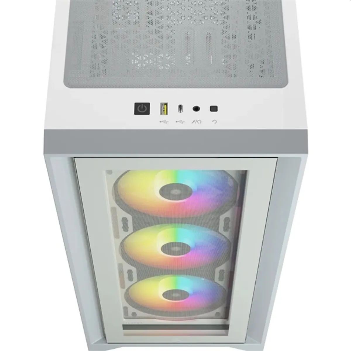 CORSAIR CC-9011205-WW iCUE 4000X RGB ATX fehér 3x120mm USB 3.0 fejhallgató csatlakozó mikrofon csatlakozó 2x3,5" külső 2x5,25" külső 2x3,5" belső #5