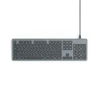 Hama 13173058 CK-400 fekete-szürke membrán vezetékes USB-C-USB-A adapterrel 180 cm magyar kiosztás 80 százalékos újrahasznosított abs