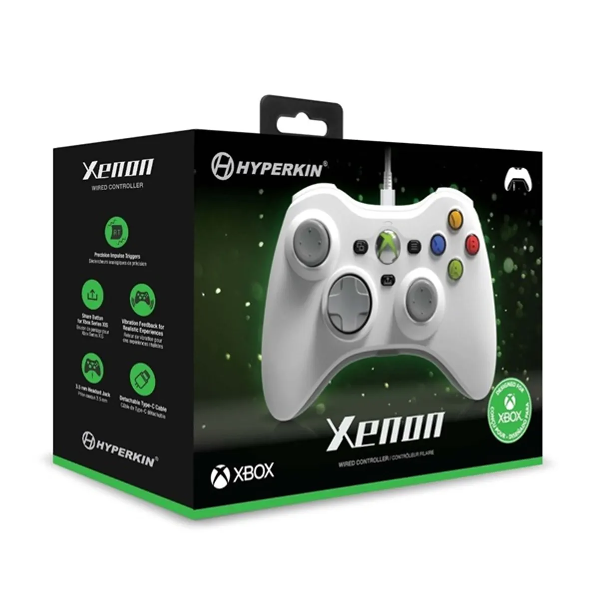 HYPERKIN M01368-WH Xenon vezetékes kontroller fehér Windows 10 11 Xbox Series X S és Xbox One #5