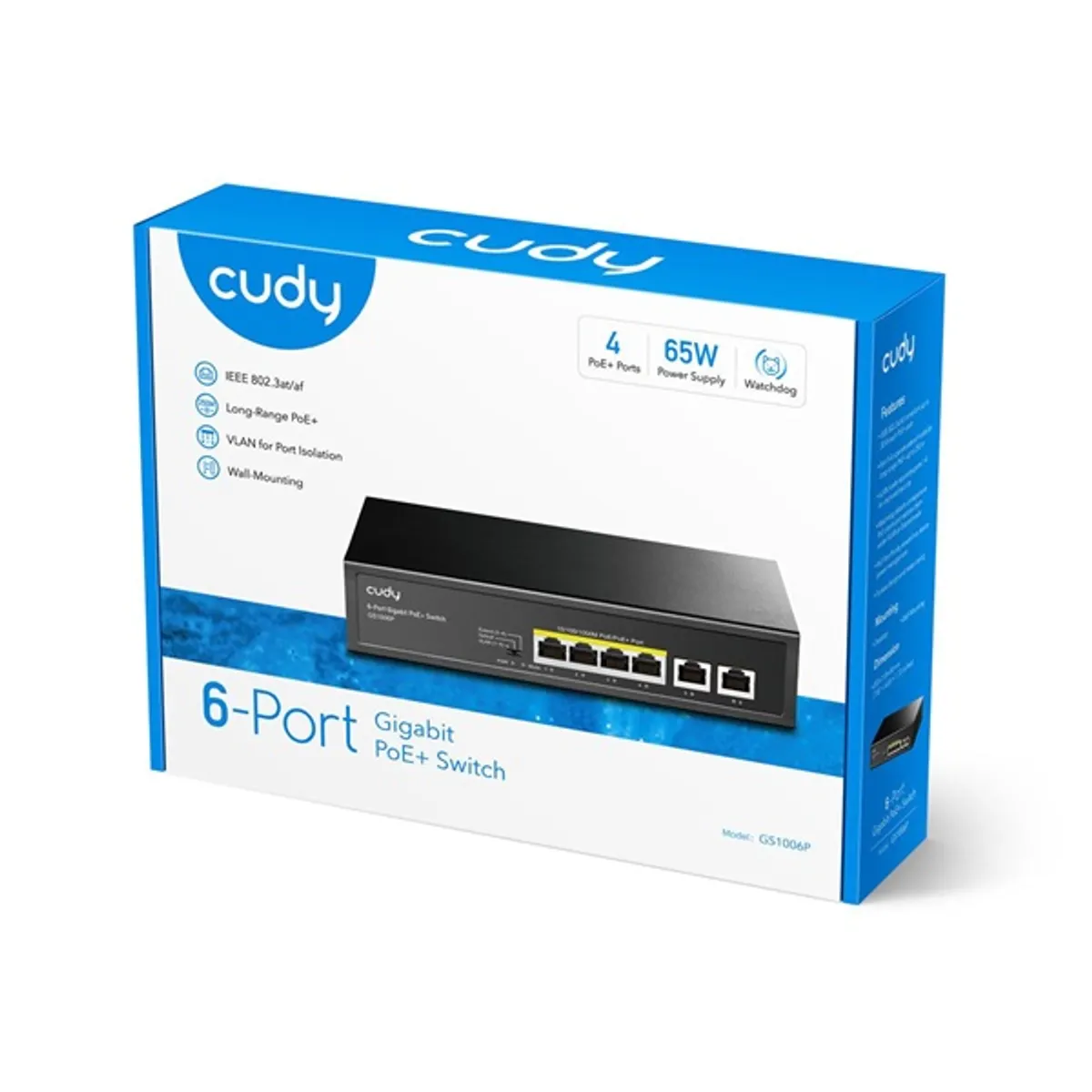 CUDY GS1006P 6-portos gigabites PoE switch 4 PoE port 1 PoE Plus port 60 W #3