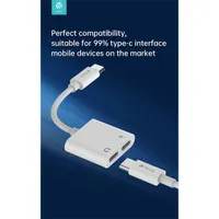 Devia ST354137 2x type-c audio adapter fehér #4